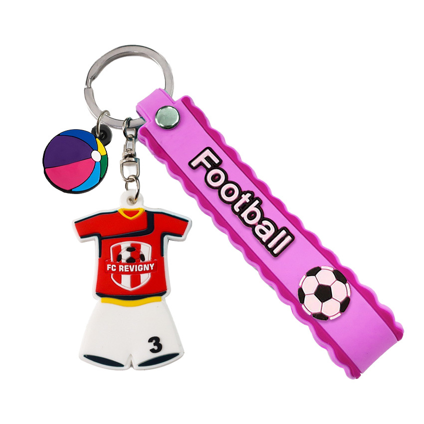 Factory Custom Initial Clothes Shaped Key Chain Sports Jersey Jacket Keyring