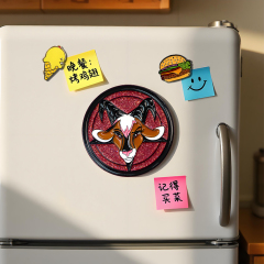 Fast Customizable Cute Anime Picture Metal Engraved Alloy Durable Glitter Fridge Magnet Packaging