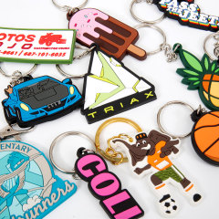 Promotional Trendy Products 2025 Personalized Promotion Soft Pvc Soccer Baseball Key Chain Custom