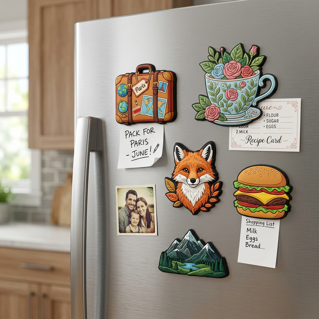 Custom OEM 2D/3D Logo Soft Rubber Fridge Magnets Wholesale Corporate Gift