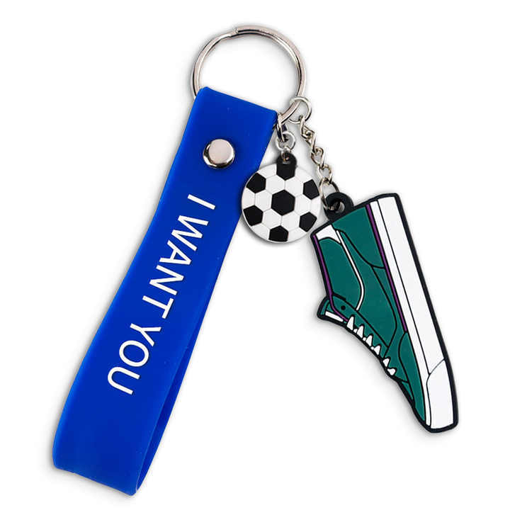 Bulk Promotional Business Gifts Designer Silicone Wristband Strap Holder Custom Bracelet Wristlet Keychain with logo