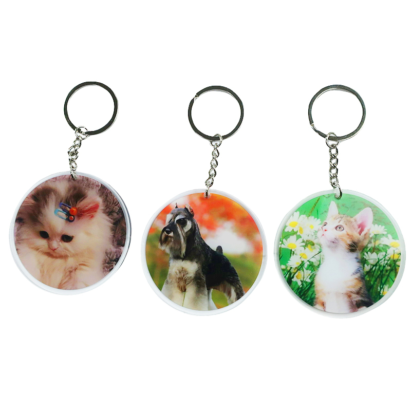 Custom Colored Printed Acrylic Keychain Custom Acrylic Key Chain Wedding Gift