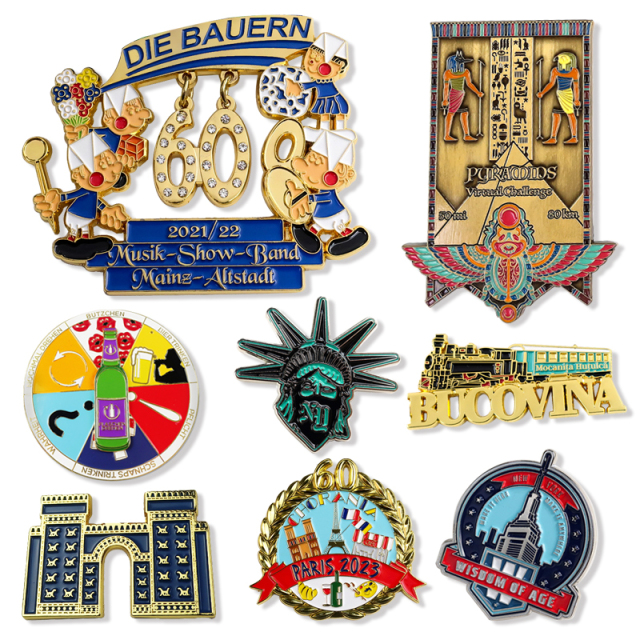 Wholesale Custom Metal Gifts logo Painted Color Casting Fridge Magnets Die Cut Refrigerator Magnet for Touris Souvenir