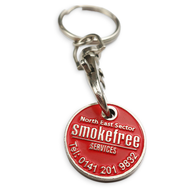 Wholesale Unique Shopping Design Metal Trolley Coin Holder Keychain Custom Trolley Coin Keyring with Custom logo