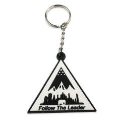 Customizable 2d Pvc Keychain Luxury Pvc Rubberkey Ring Custom logo Triangle Keychains