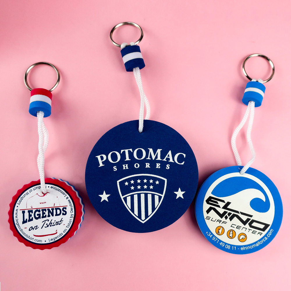 Custom Sport Gifts Eva Floating Keychain Pendant Water Sports Floating Holder Surfboard Eva Key Ring