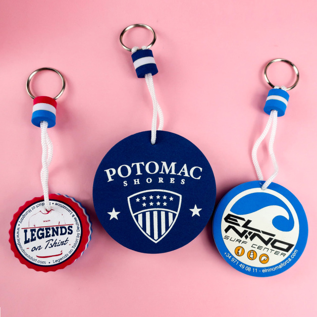 Custom Sport Gifts Eva Floating Keychain Pendant Water Sports Floating Holder Surfboard Eva Key Ring