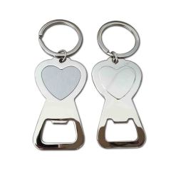 Custom Metal Crafts Sublimation Promotional Round Metal Key Chain Keyring Keychain Bottle Opener Blanks Accessories