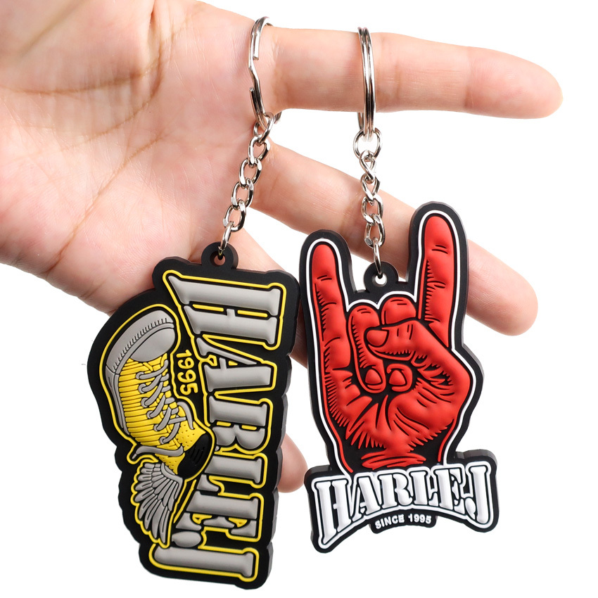 Custom Pvc Keychain Personalized Words Cartoon Key Ring Fashion Letter Key Holder Decorative Pendant Fit Women Car Keys Chain