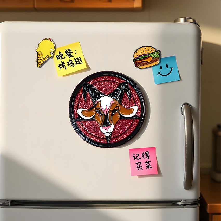 Cute Custom Small Cultural Creative Gift Items Words Round Fridge Magnet Maker Bulk