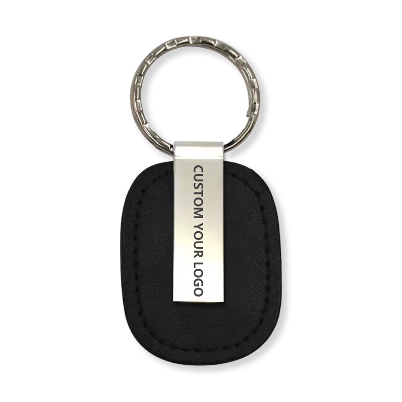 Personalised Western Diy Embossed Blank Leather Keychains for Laser Engraving