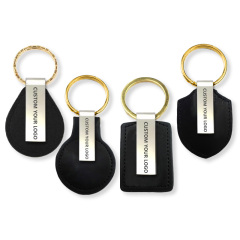 Personalised Western Diy Embossed Blank Leather Keychains for Laser Engraving