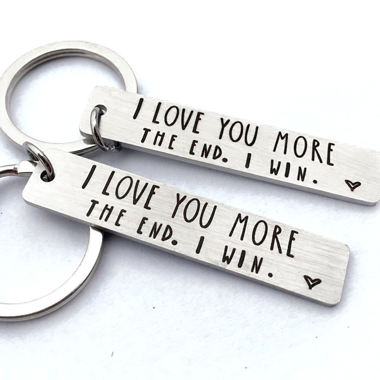 Fashion Modern Moving New Home Housewarming Gift Souvenir Key Ring Custom New Adventures Stainless Steel Keychain