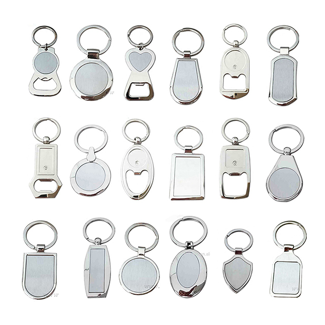 Custom Sublimation Blank Metal Round logo Keychain for Sale