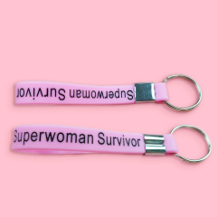 Custom rubber key chain wrist strap keychains wallet wristlet keychain strap bracelet silicon wristbands keyring