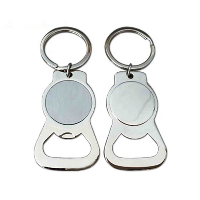 High Quality Advertising Soft Enamel Custom Logo Blank Keyring Metal Sublimation Bottle Opener Keychain