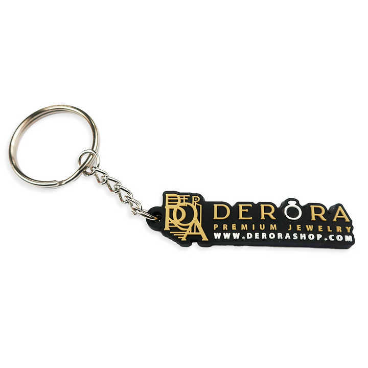 Wholesale Custom Shape Color Rectangle 2d Rubber Charm Pvc Silicone Mold Keychain