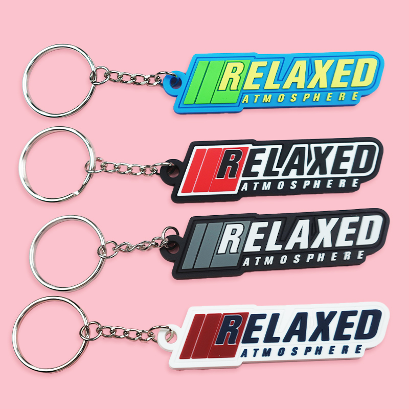 Fashion Design Personalized Rubber Silicone Keychain Ring Plastic Soft Pvc Keychain Charms