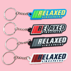 Fashion Design Personalized Rubber Silicone Keychain Ring Plastic Soft Pvc Keychain Charms