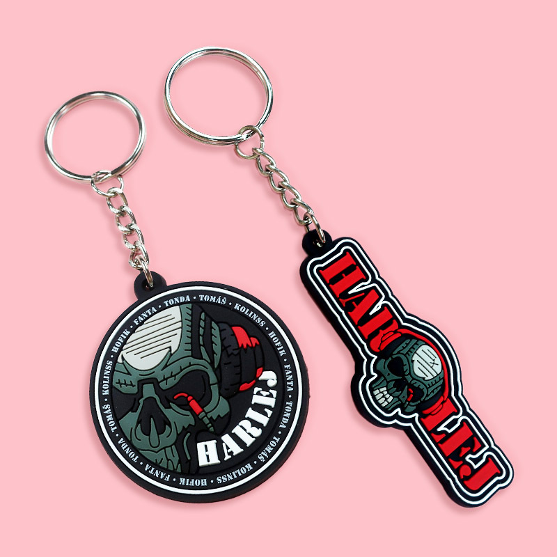2026 Popular Custom logo Personalized Design Pvc Rubber Keychain Custom Silicone Flexible Pvc Keychain