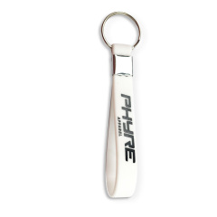 Custom Rubber Key Ring Sublimation Blank Silicone Wristlet Keychain Bulk