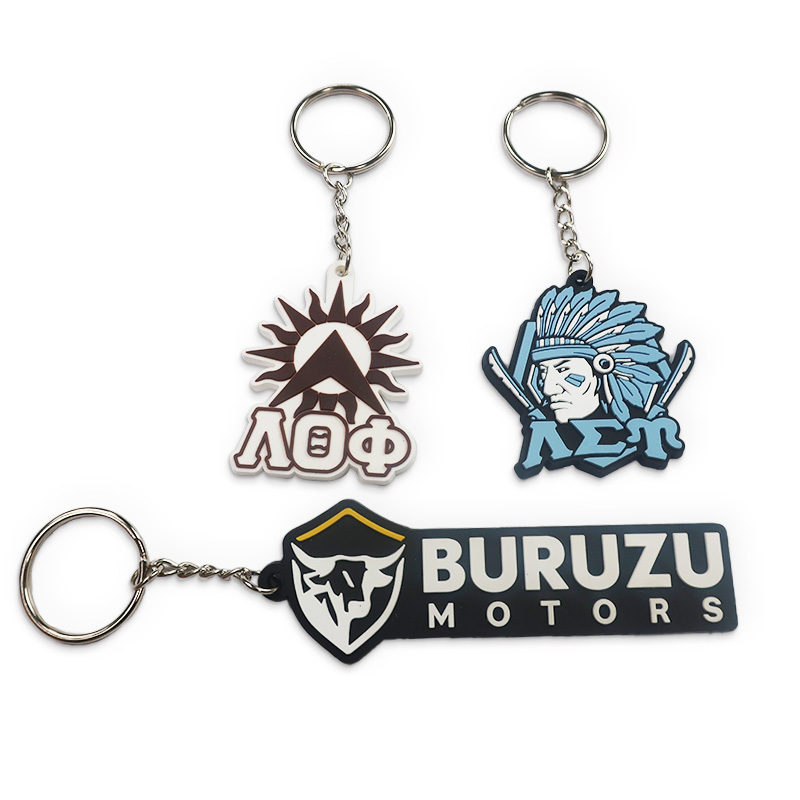 Wholesale Custom Designer Diy Silicone Key Chain Rubber Keychain Soft Pvc Printed Keychain for Girls