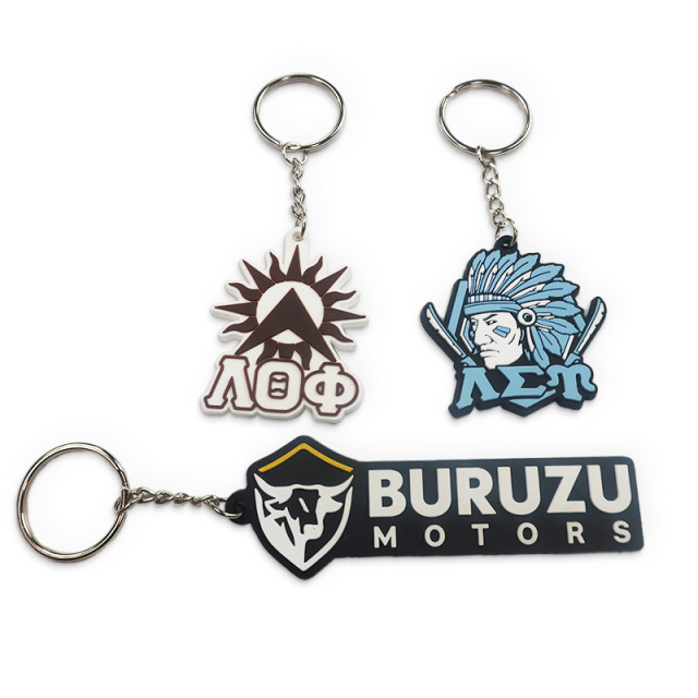 Wholesale Custom Designer Diy Silicone Key Chain Rubber Keychain Soft Pvc Printed Keychain for Girls