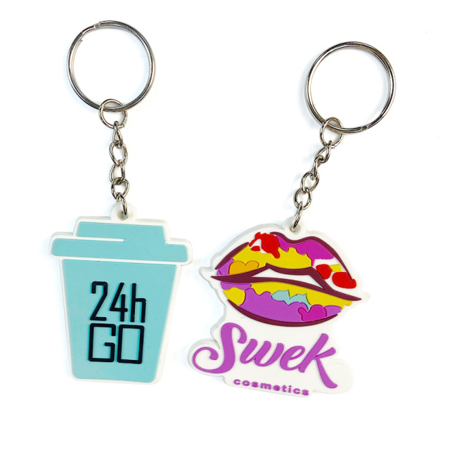 Custom Key Chains and Handbag Charms Food Pvc Hamburger Coloured Keyring