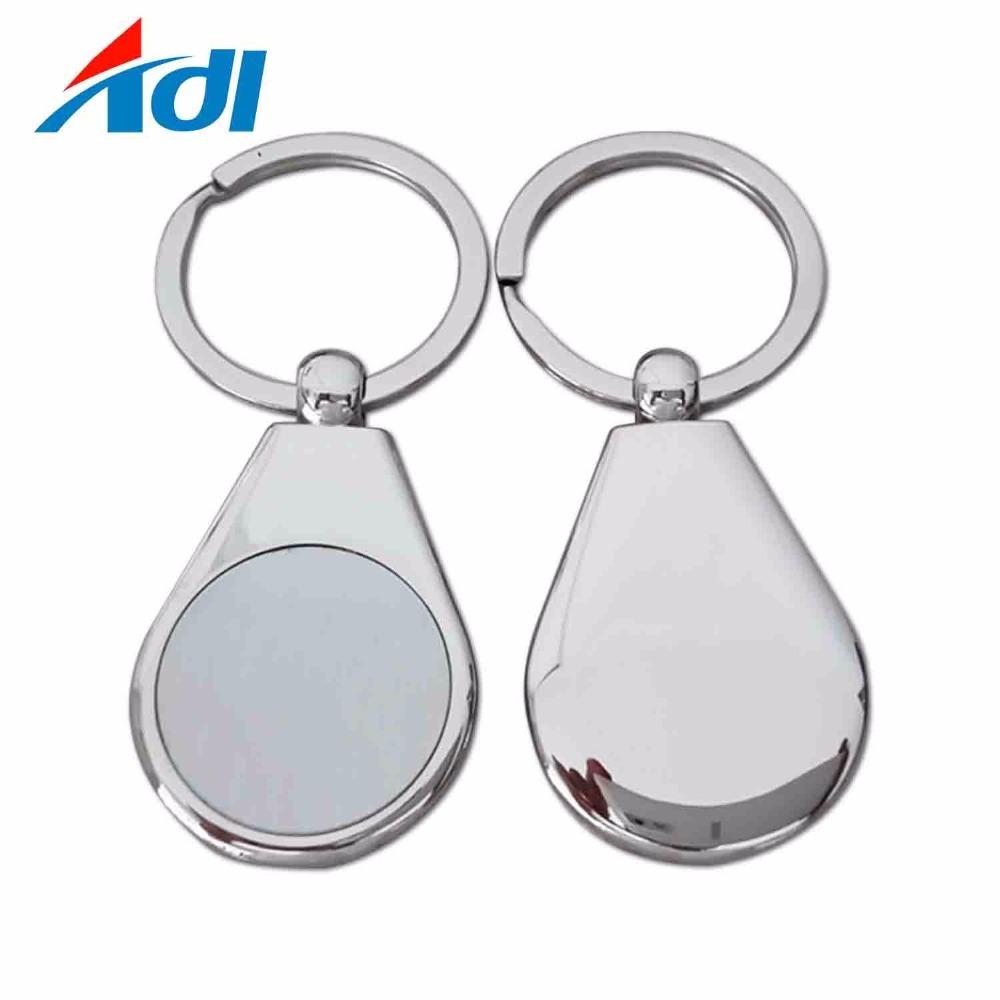 Custom Sublimation Blank Metal Round logo Keychain for Sale