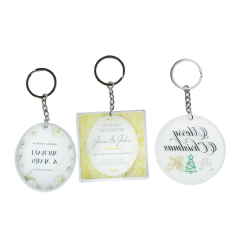 Custom Colored Printed Acrylic Keychain Custom Acrylic Key Chain Wedding Gift