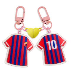Custom Double Sided Acrylic Keychain Holographic Printed Magnet Heart Acrylic Charm