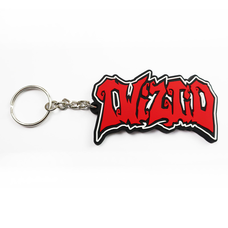 Wholesale Custom Cartoon 2d3d Soft Pvc Keychain Rubber Key Chains Silicone Keychain with logo