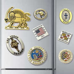 China Custom Innovative Souvenir Gifts Quicksand Soft Enamel Metal City Name Fridge Magnet