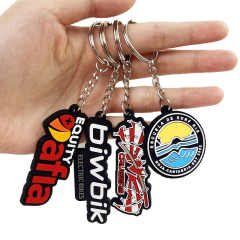 Custom Made Gift Keychain Soft 2D3D Rubber PVC Key Chain Cartoon logo Silicone Keyring