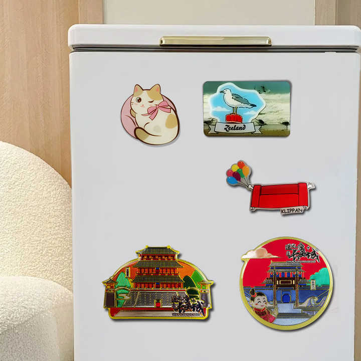 Cheap Custom Design Refrigerator Magnet Customized Souvenir Metal Fridge Magnets Stickers