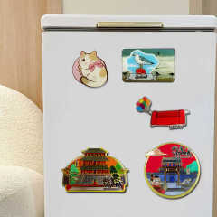 Cheap Custom Design Refrigerator Magnet Customized Souvenir Metal Fridge Magnets Stickers