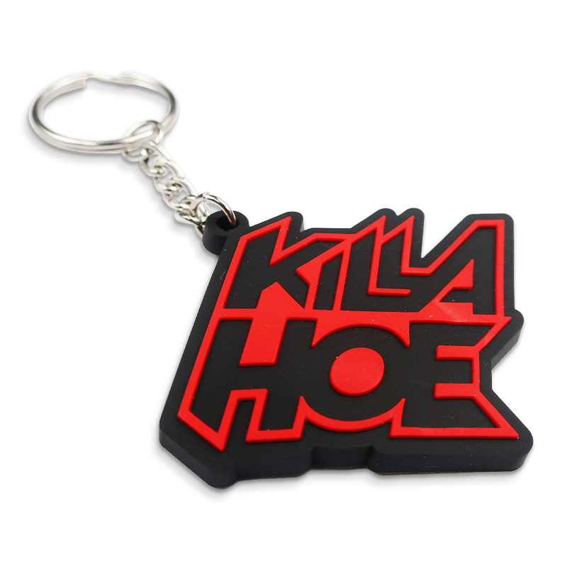 Wholesale Custom Keyring Rubber Key Chain logo Plastic Silicone Custom Triangle Shape Keychain