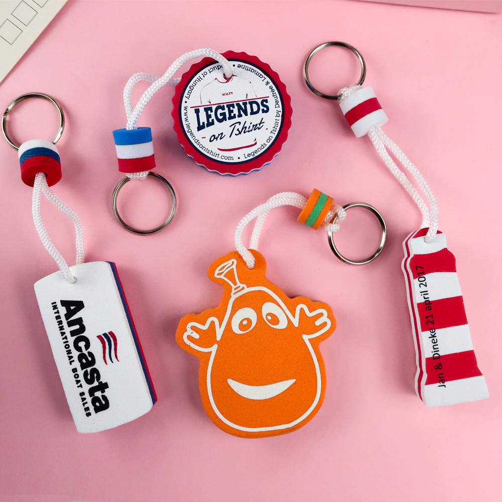 Custom Sport Gifts Eva Floating Keychain Pendant Water Sports Floating Holder Surfboard Eva Key Ring
