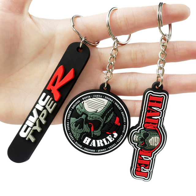 Fashion Silicone Rubber Keychain Personalized Promotional Souvenirs Gift Rubber Plastic Puzzle Keychain