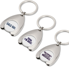 High Quality Custom Uk Lock Shopping Trolley Shopping Cart Coin Lock Keyring Holder