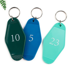 Custom Color Blank Acrylic Key Chain clear Sublimation Holographic Hotel Motel Acrylic Keychain Charms for Jewelry Making