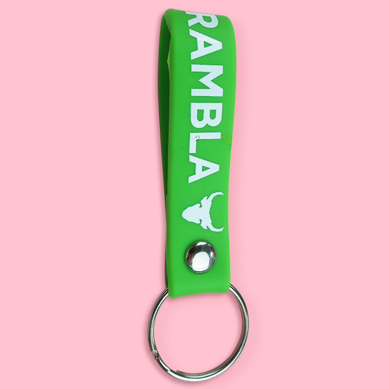 Custom Rubber Strap Key Ring Cute Keychain Wrist Strap Bracelet Wristlet Lanyard Key Chain