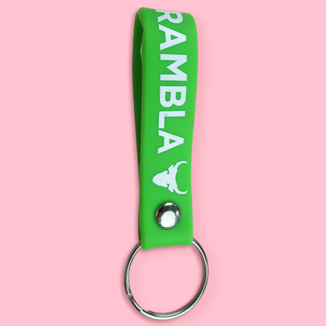 Custom Rubber Strap Key Ring Cute Keychain Wrist Strap Bracelet Wristlet Lanyard Key Chain
