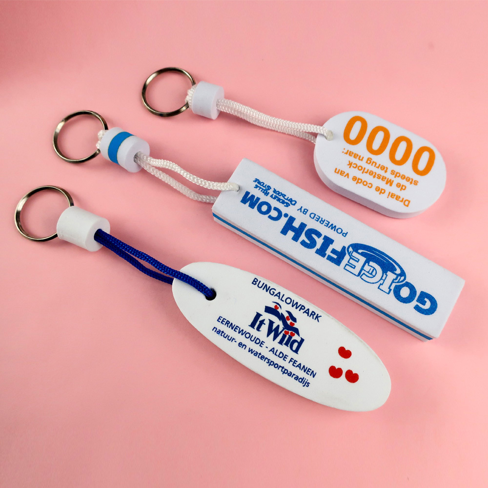 Custom Sport Gifts Eva Floating Keychain Pendant Water Sports Floating Holder Surfboard Eva Key Ring