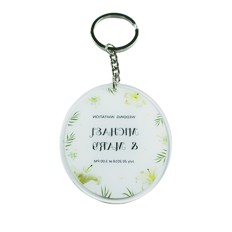 Custom Colored Printed Acrylic Keychain Custom Acrylic Key Chain Wedding Gift