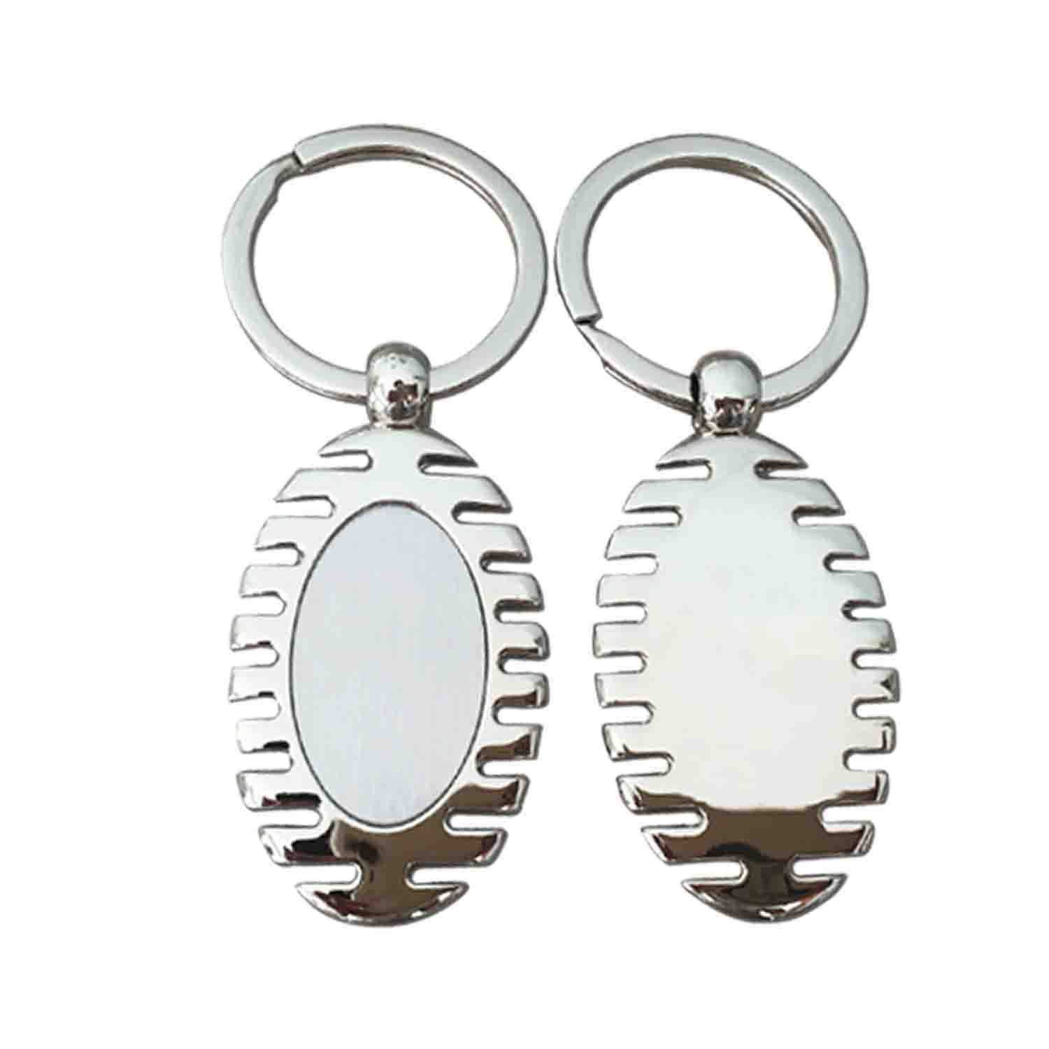 Business Gift Manufacture No Minimum Custom Double Logo Engraved Keyring Sublimation Metal Blank Keychain Key Chains