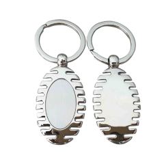 Business Gift Manufacture No Minimum Custom Double Logo Engraved Keyring Sublimation Metal Blank Keychain Key Chains