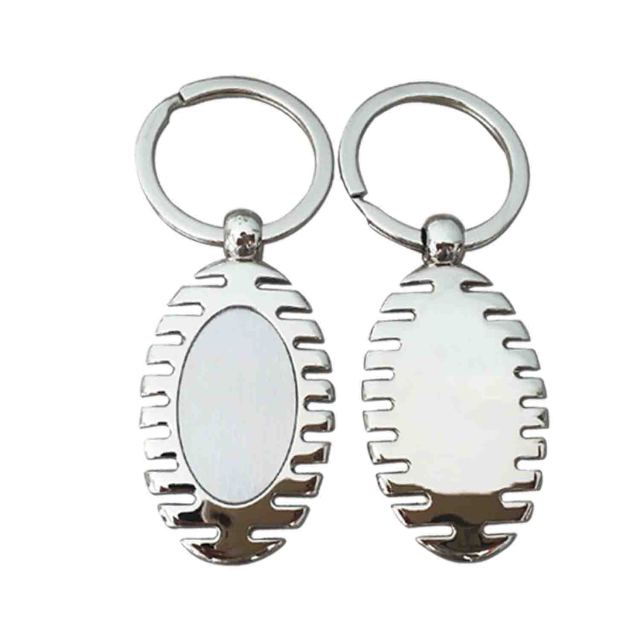 Business Gift Manufacture No Minimum Custom Double Logo Engraved Keyring Sublimation Metal Blank Keychain Key Chains