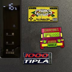 Factory Oem Alloy Polish Clothing Branded Hardware Fridge Magnet Maker Set with logo