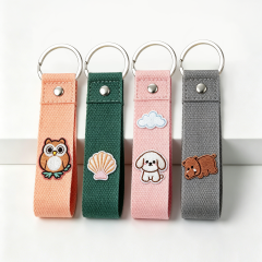 Personalized Embroidered Flight Tag Keychain Anime Cartoon Bag Pendant Gift